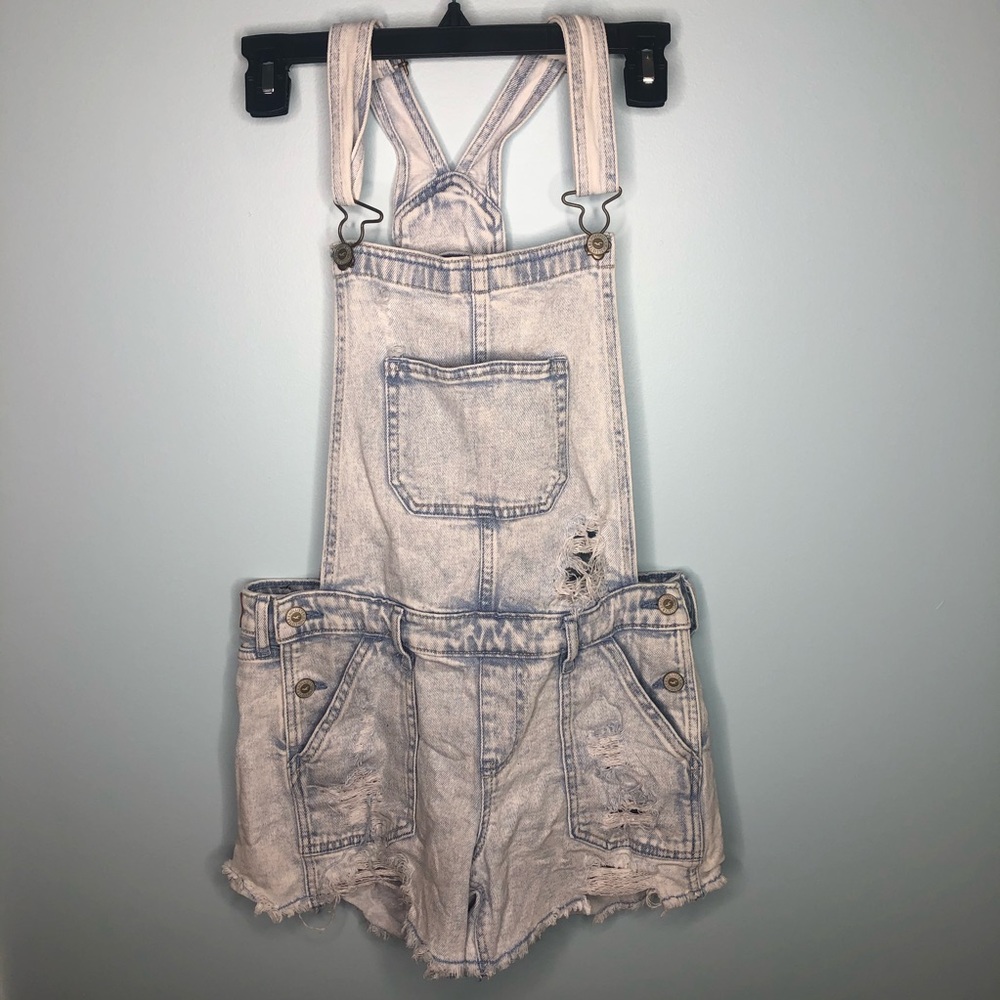 Hollister Boyfriend Short Overall Size Small EUC